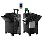 Unisex Aluminum Frame Hard Shell Spinner Travel Suitcase AWN-2313