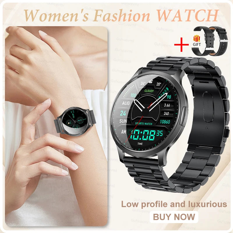 Women's Smart Watch with 1.32" AMOLED Touchscreen and Bluetooth Call