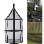 Folding 3-Tier Camping Storage Net with Zipper for Tableware