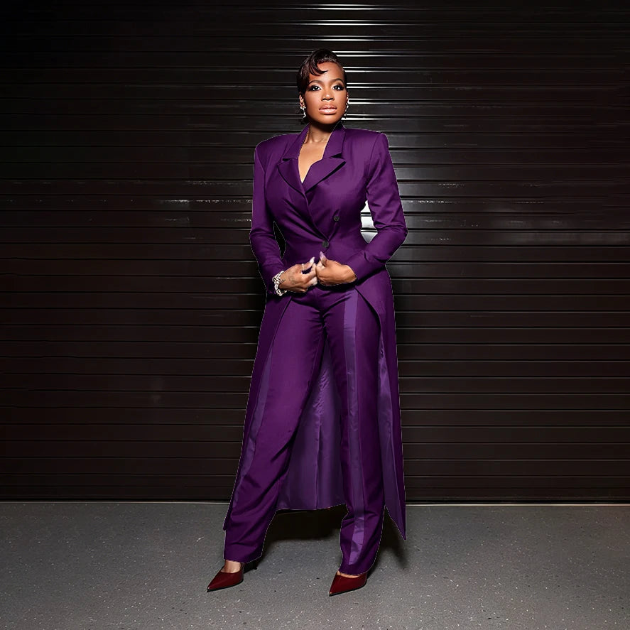 Men's Tailored Two-Piece Blazer and Pants Suit