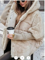 Women's Loose Fit Hooded Cotton Jacket Coat