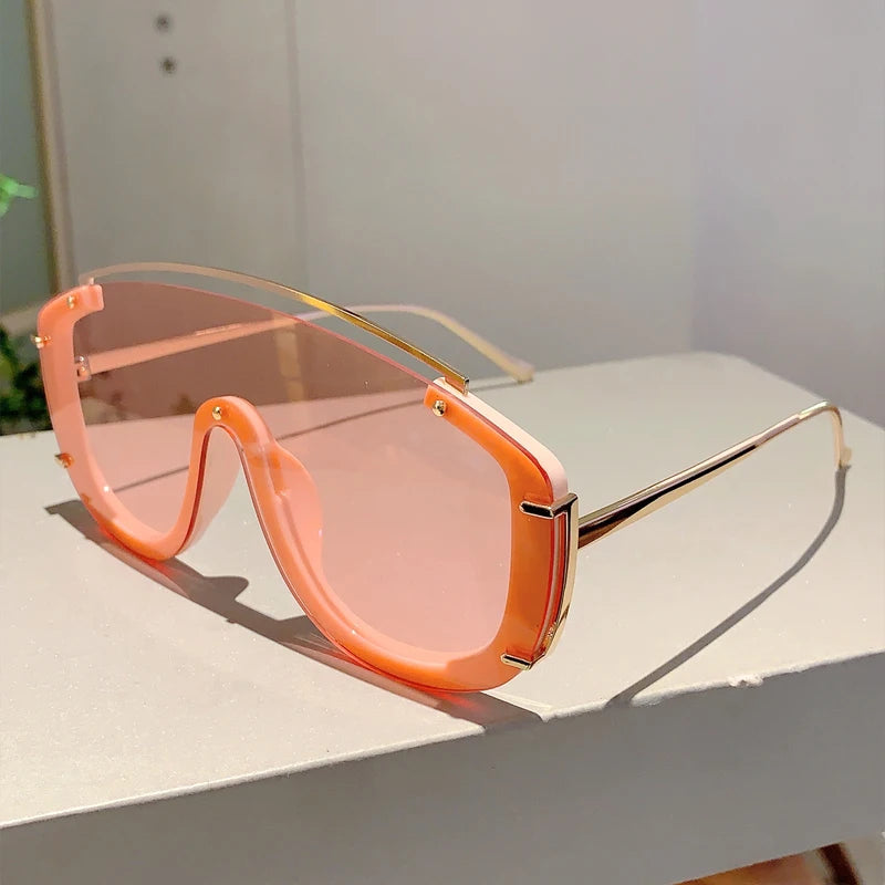 Women's Trendy Y2k Futuristic Gradient Semi-Rimless Sports Sunglasses