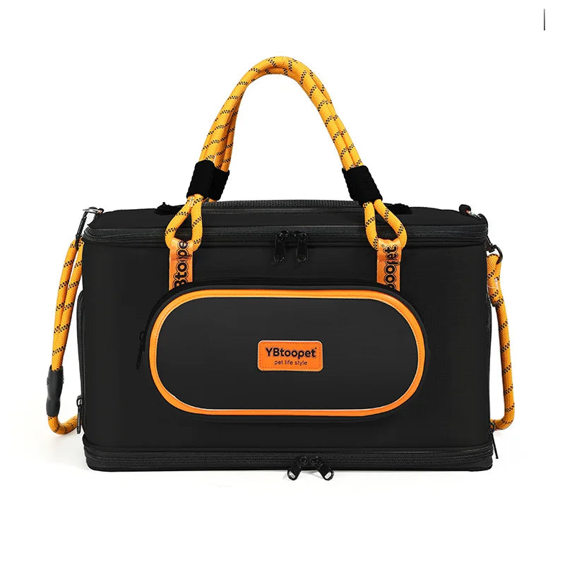 Water-Resistant Foldable Outdoor Pet Carrier Bag Breathable Tote for Cats and Small Dogs