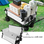 Multifunctional Folding Camping Cart with 40-Gallon Capacity