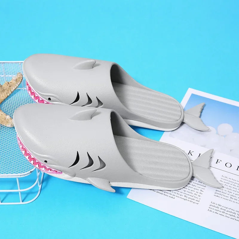 Men's Shark Cartoon Slides Non-Slip Beach Sandals