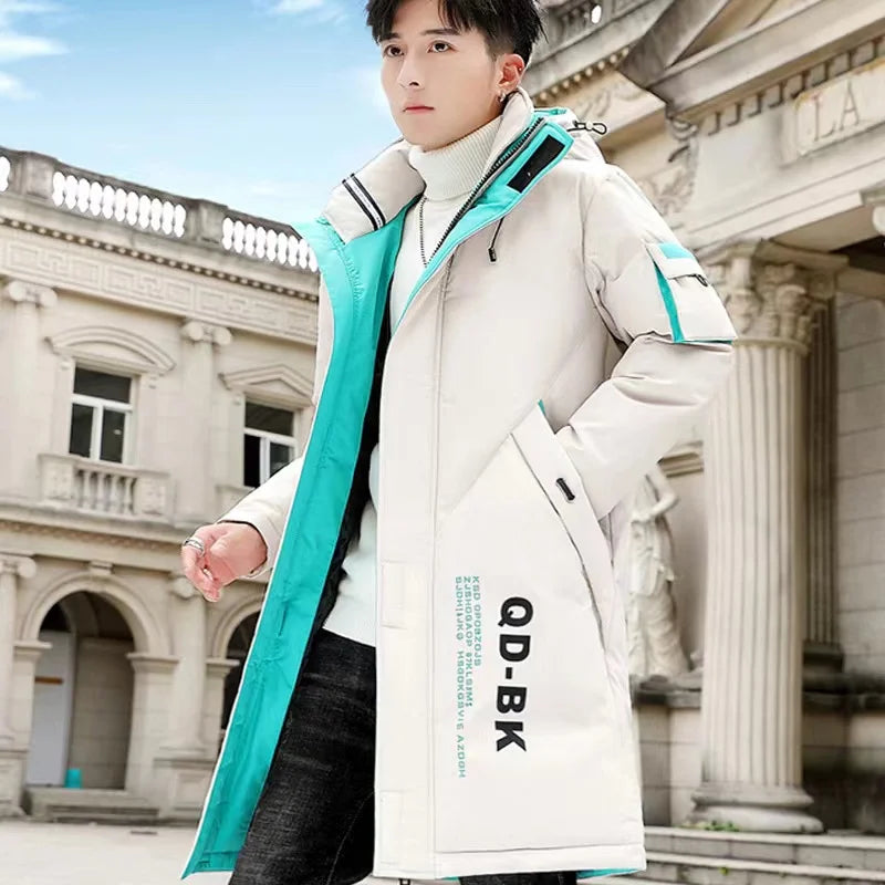 Men's Thick Warm Printed Winter Overcoat