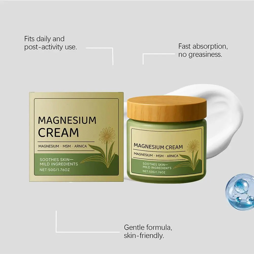 Unisex Magnesium Muscle & Nerve Relief Moisturizing Body Cream 1.8 oz
