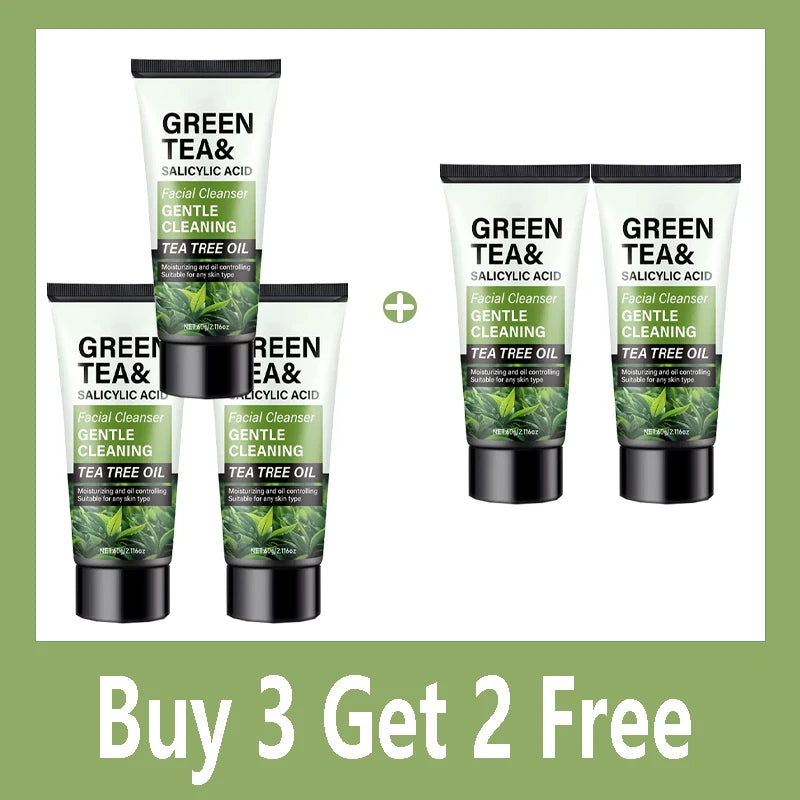 Men's Green Tea & Salicylic Acid Deep Cleansing Face Wash 2.1 oz