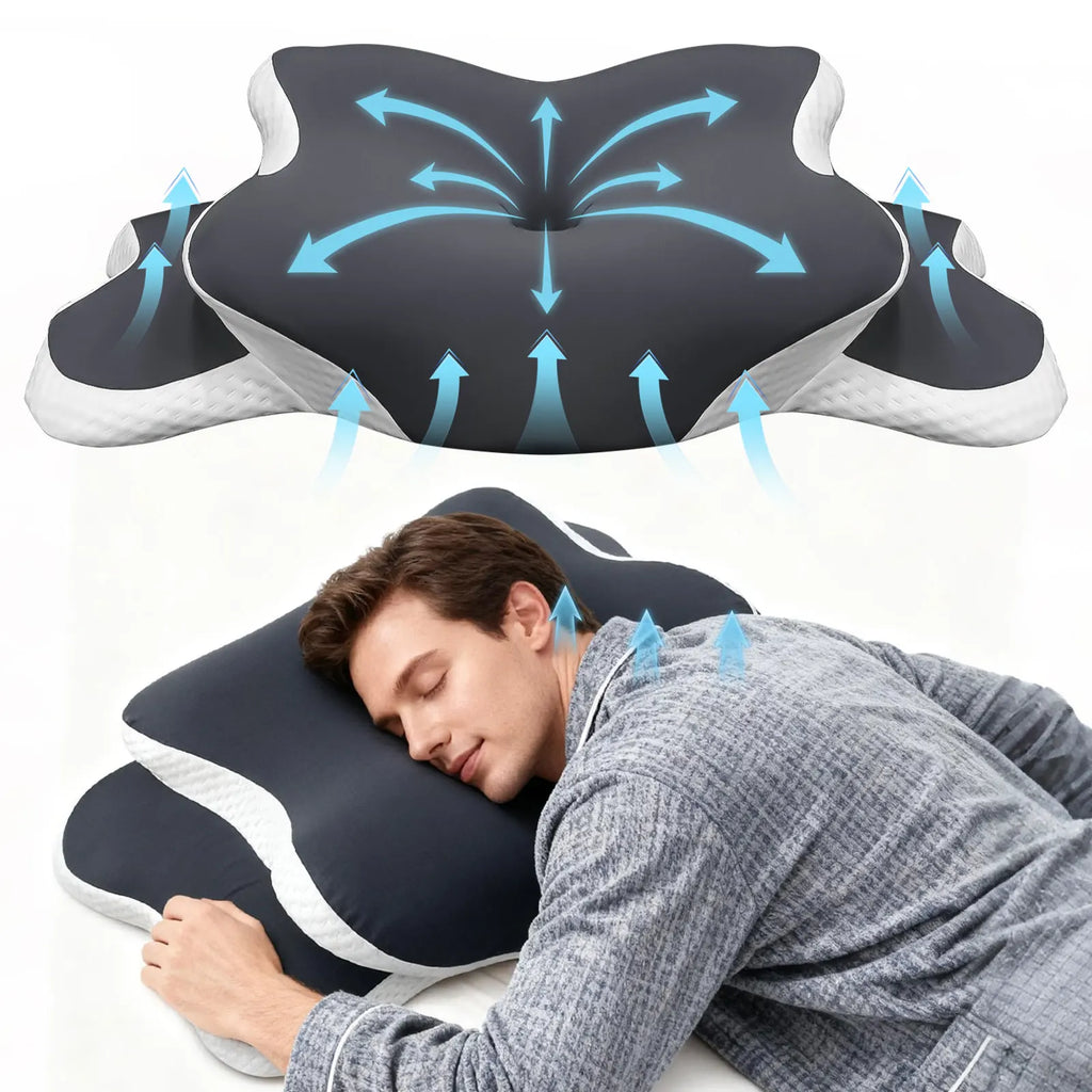 Ergonomic Memory Foam Cervical Pillow for Neck Pain Relief