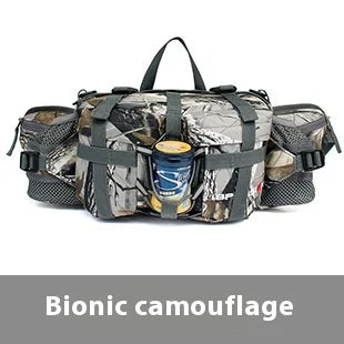 Waterproof Hiking Waist Bag with Reflective Strip and 1.3-Gallon Capacity