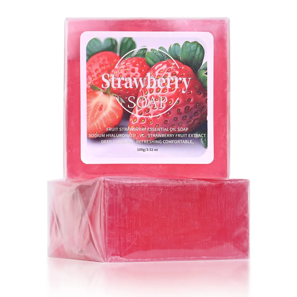 Strawberry Plant Essential Oil Handmade Bath Soap 3.5 oz