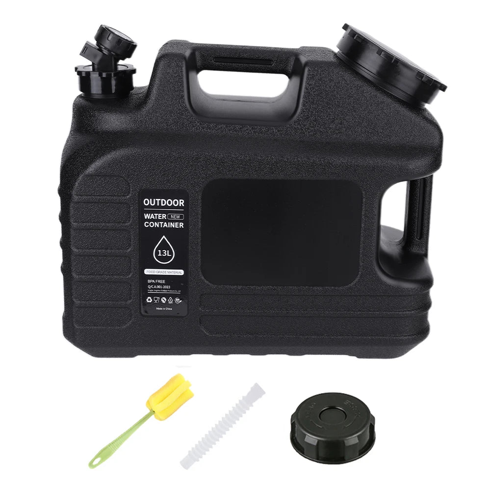 Portable Camping Water Container with Detachable Spigot and 3.4-Gallon Capacity
