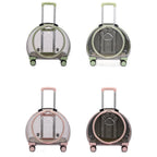 Portable Breathable Transparent Rolling Pet Travel Backpack