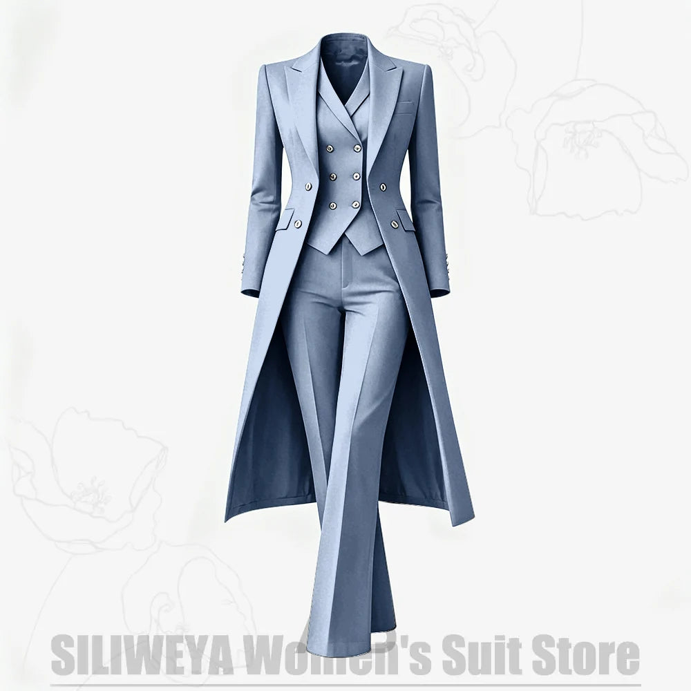 Women's Tailored Two-Piece Blazer and Pants Suit
