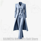 Women's Tailored Two-Piece Blazer and Pants Suit