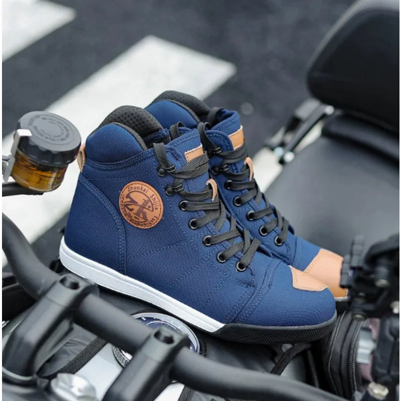 Unisex Anti-Slip Protective Motorcycle Riding Ankle Boots 0233