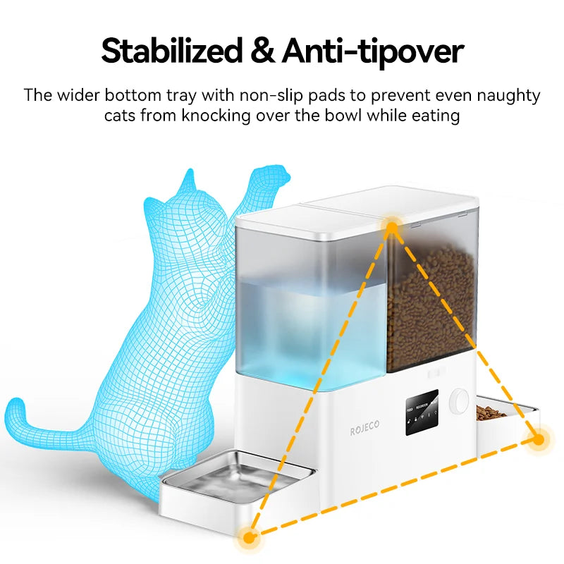 Automatic WiFi Pet Feeder and Water Fountain 2-in-1 Smart App Control