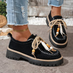 Women's Round Toe Casual Square Heel Pumps