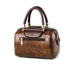 Women's Crocodile Pattern Crossbody Shoulder Boston Bag