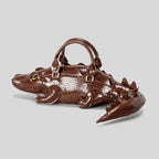 Women's Crocodile Shape Tote Shoulder Crossbody Handbag