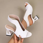 Open Toe High Heel Sandals for Women Comfortable Elegant Pumps