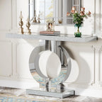 Modern Mirrored Console Table for Entryway and Living Room