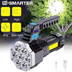 Rechargeable LED Flashlight with COB Side Light