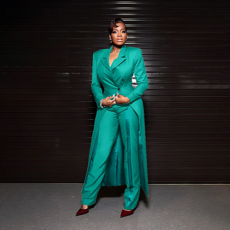 Men's Tailored Two-Piece Blazer and Pants Suit