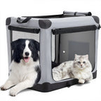 Foldable Oxford Dog Crate Portable Soft Kennel with 3 Doors for Small to Extra Large Dogs