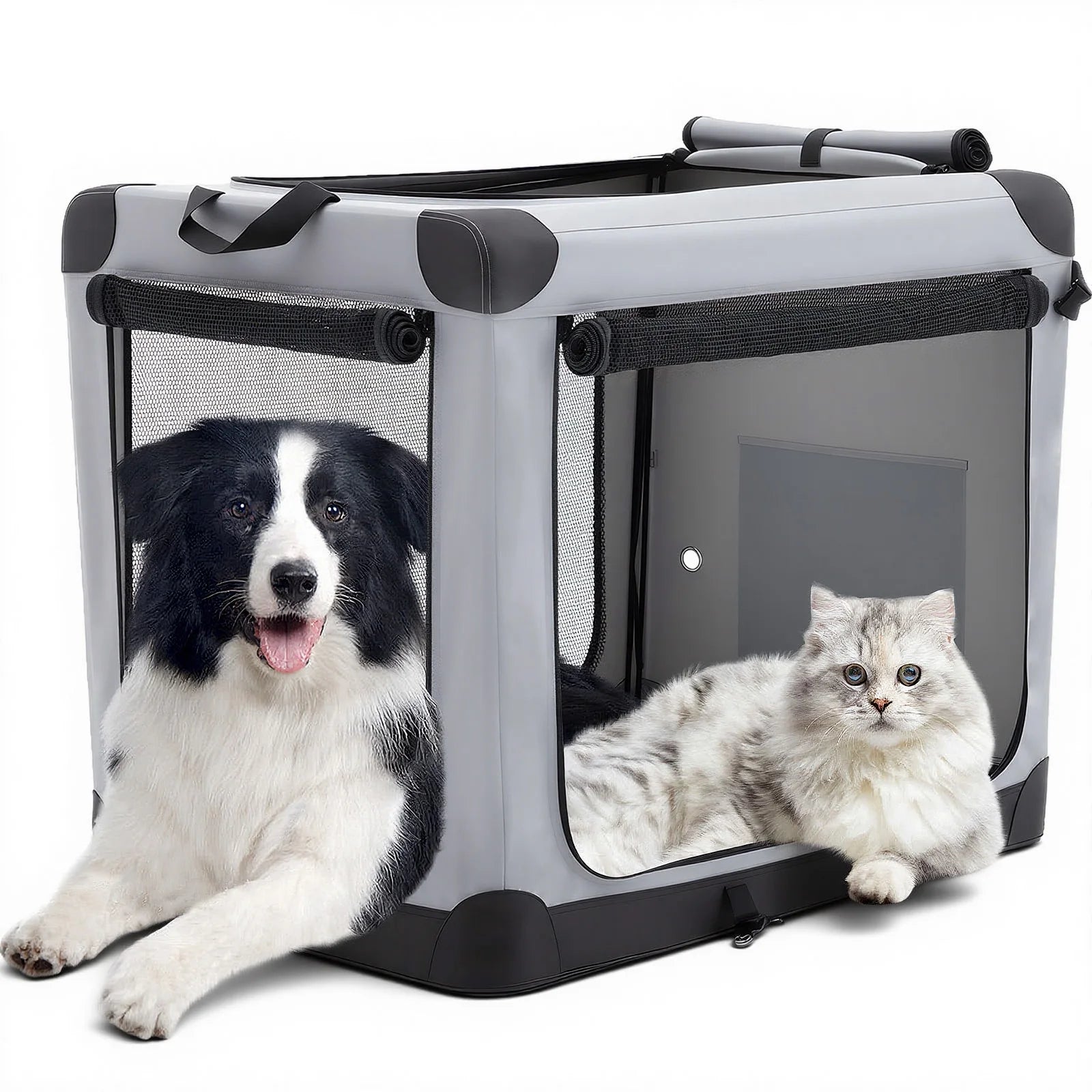 Foldable Oxford Dog Crate Portable Soft Kennel with 3 Doors for Small to Extra Large Dogs