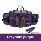 Waterproof Hiking Waist Bag with Reflective Strip and 1.3-Gallon Capacity