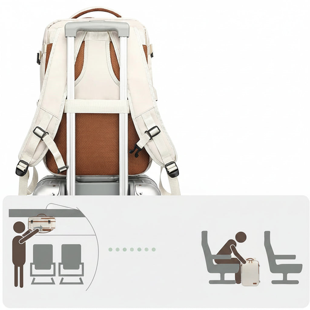 Unisex Waterproof Expandable Travel Laptop Backpack 2268