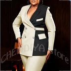 Women's Classic Tailored Blazer and Trousers Suit Set