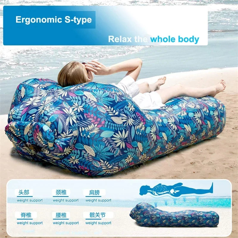 Inflatable Sofa Bed and Portable Ultralight Camping Lounge Chair