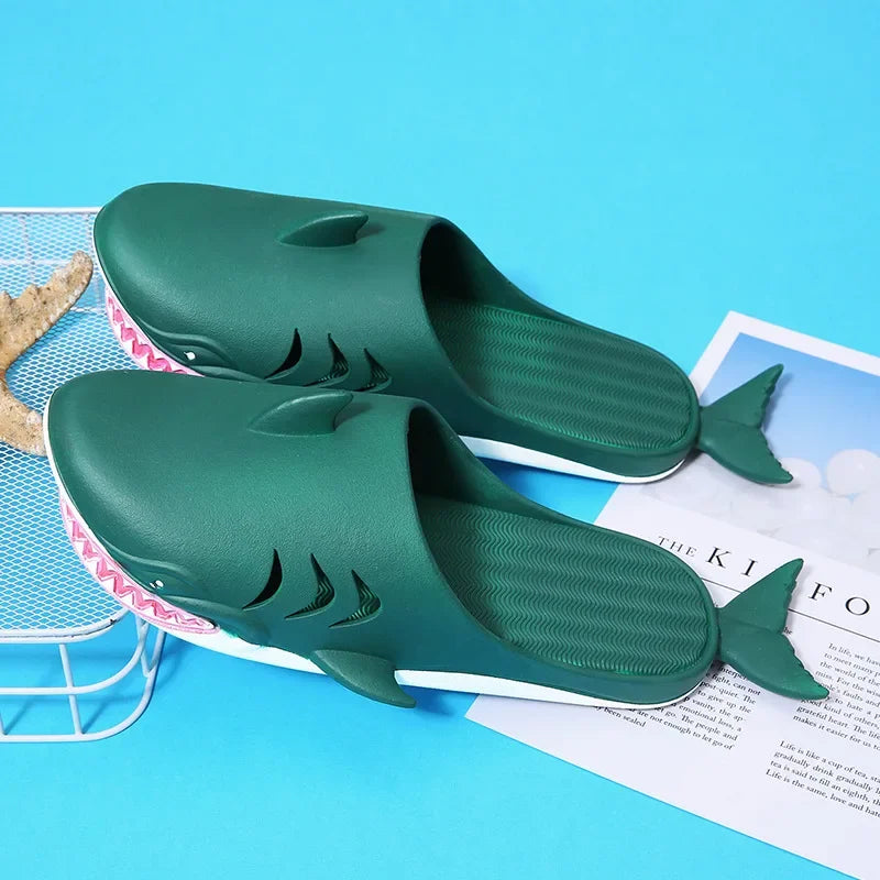 Men's Shark Cartoon Slides Non-Slip Beach Sandals