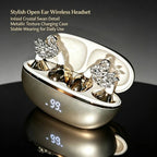 Women's Rhinestone Swan Open Ear Bluetooth 5.4 Wireless Earbuds JS685