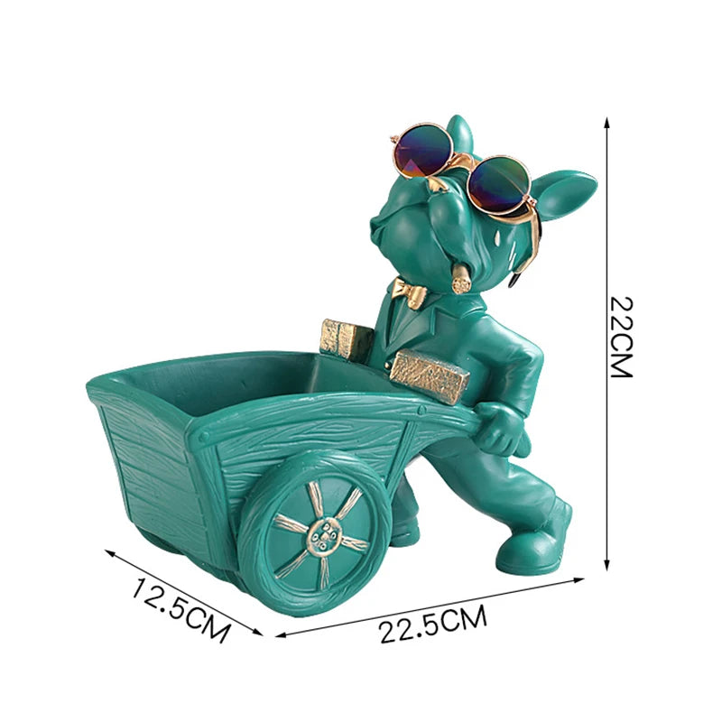 Dog Statue Resin Storage Box and Tabletop Ornament
