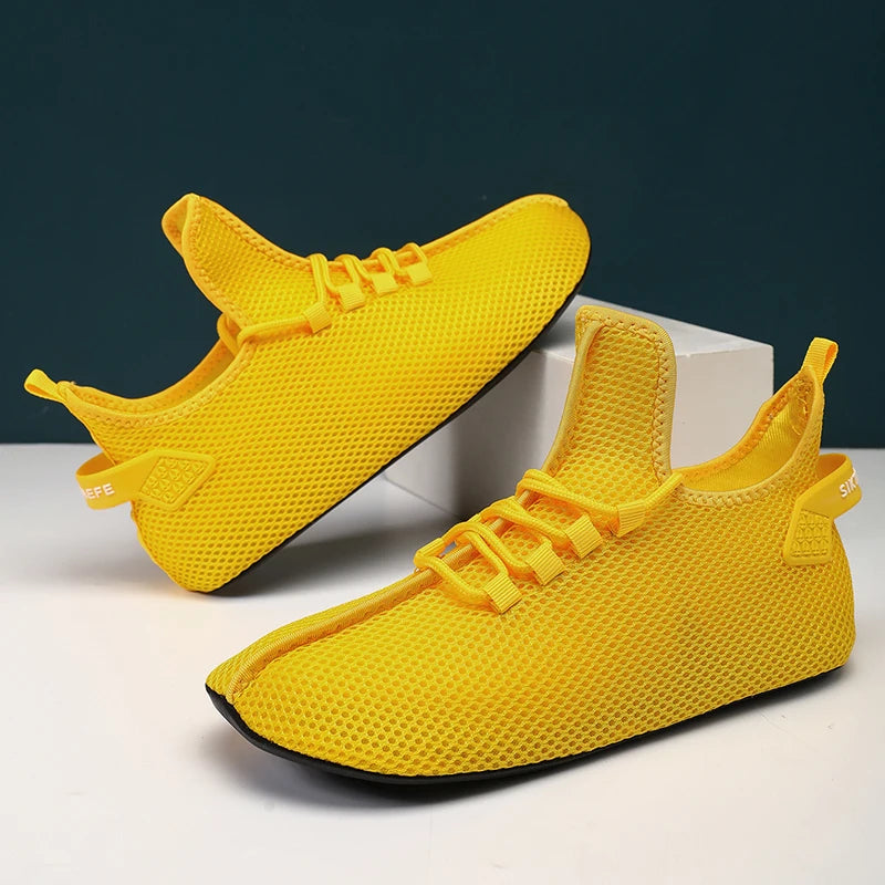 Men's Air Mesh Casual Shoes Lightweight Lace-Up Running Sneakers