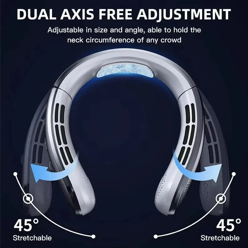 Portable Bladeless Hanging Neck Fan with LED Digital Display 2027