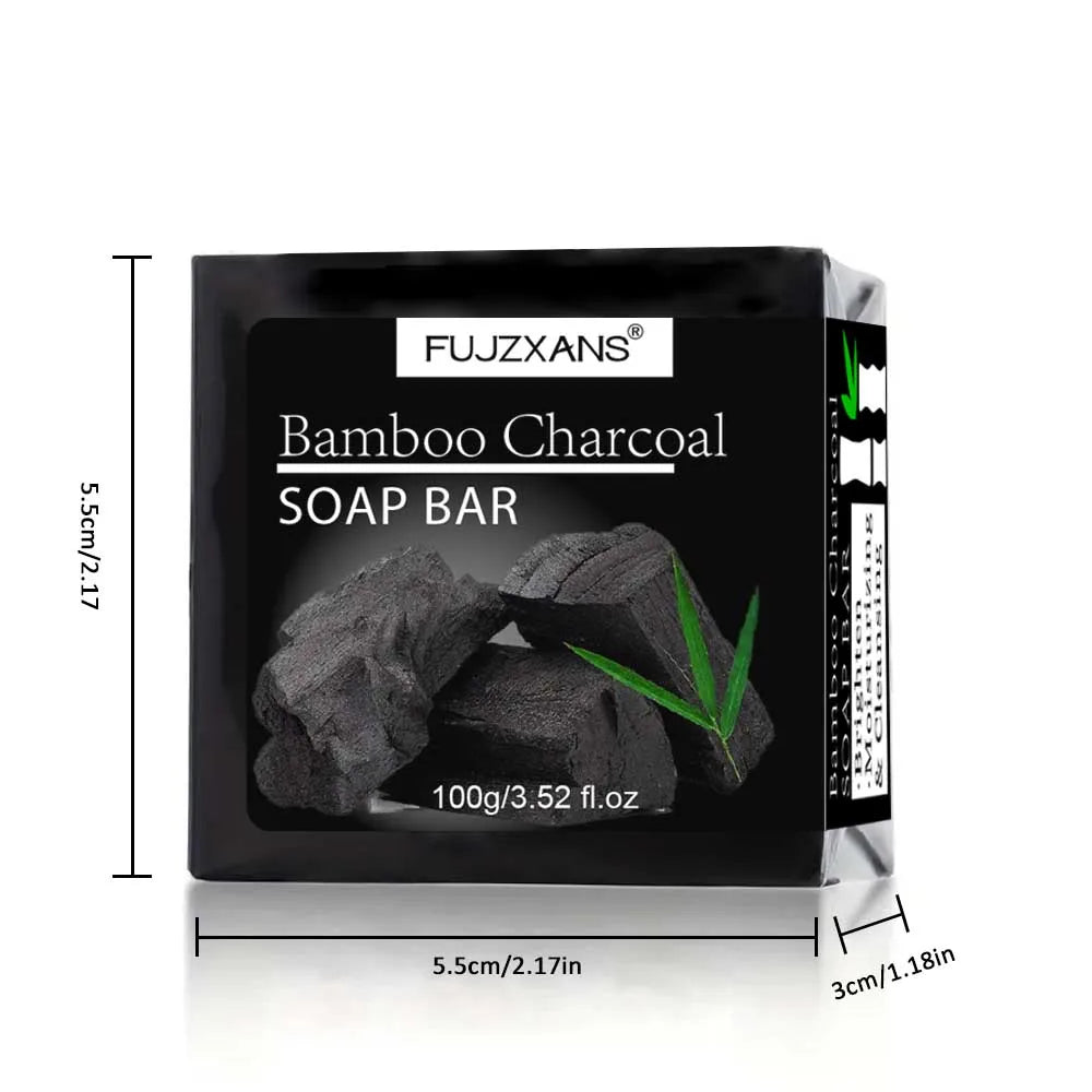 Women's Bamboo Charcoal Deep Cleansing Face Body Soap Bar 3.5 oz