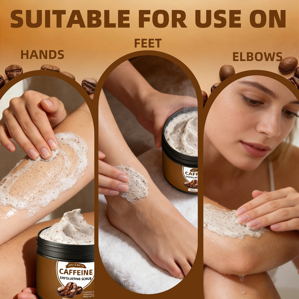 Caffeine Exfoliating Scrub and Gentle Deep Cleansing Body Cream