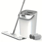Flat Floor Mop and Reusable Pads Set for Wet and Dry Cleaning