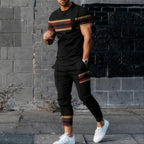 Men's 3D Print Round Neck T-Shirt and Shorts Set