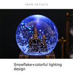 Vintage Luminous Snow Globe and Retro Hourglass Ornament