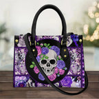 Women's Skull Pattern Faux Leather Shoulder Tote Bag