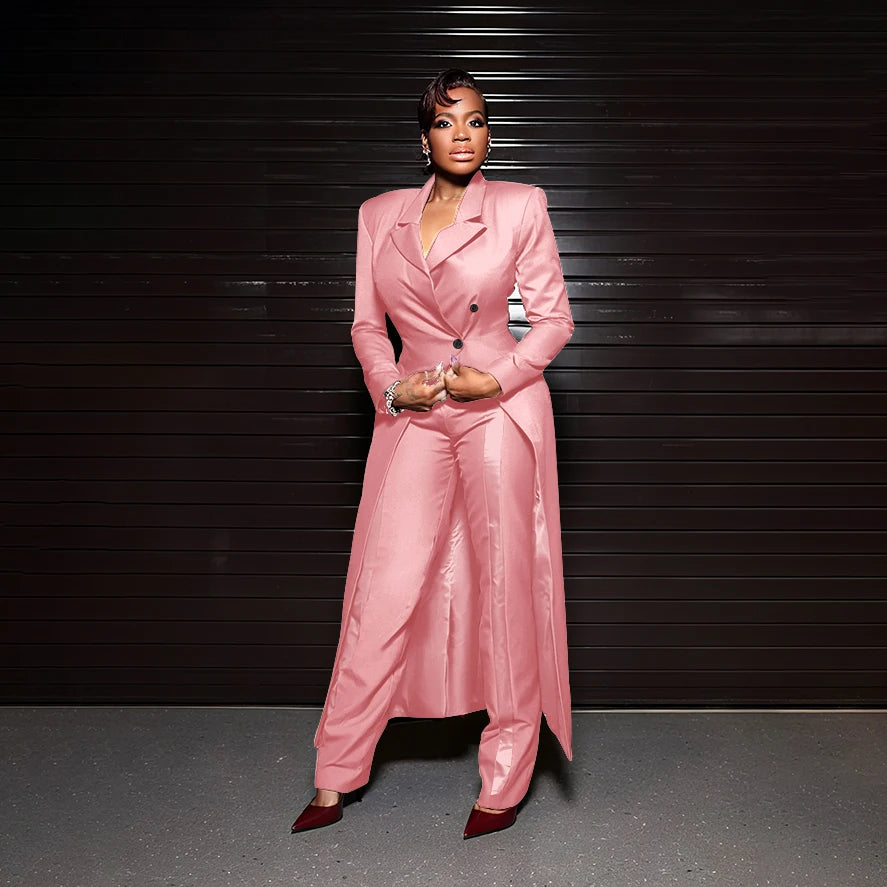 Men's Tailored Two-Piece Blazer and Pants Suit