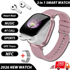 Two-in-One Smartwatch with Built-In Wireless TWS Earbuds D22