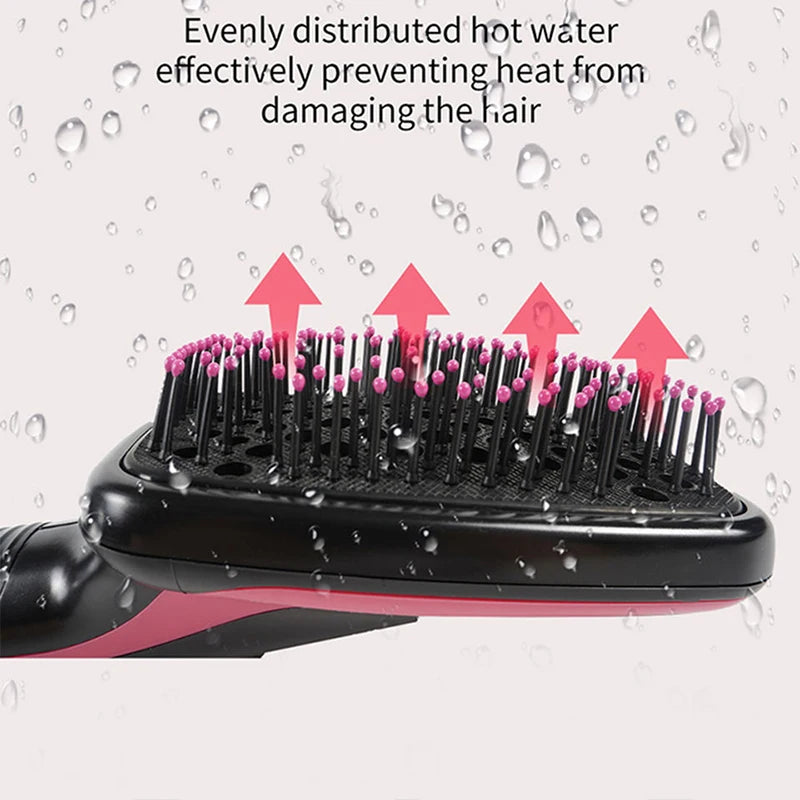 One-Step Hair Dryer and Volumizer Brush Negative Ion Straightener Black
