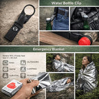 142-Piece Emergency Survival Kit with MOLLE Pocket Pouch