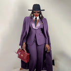 Men's Tailored Three-Piece Blazer Vest and Pants Suit